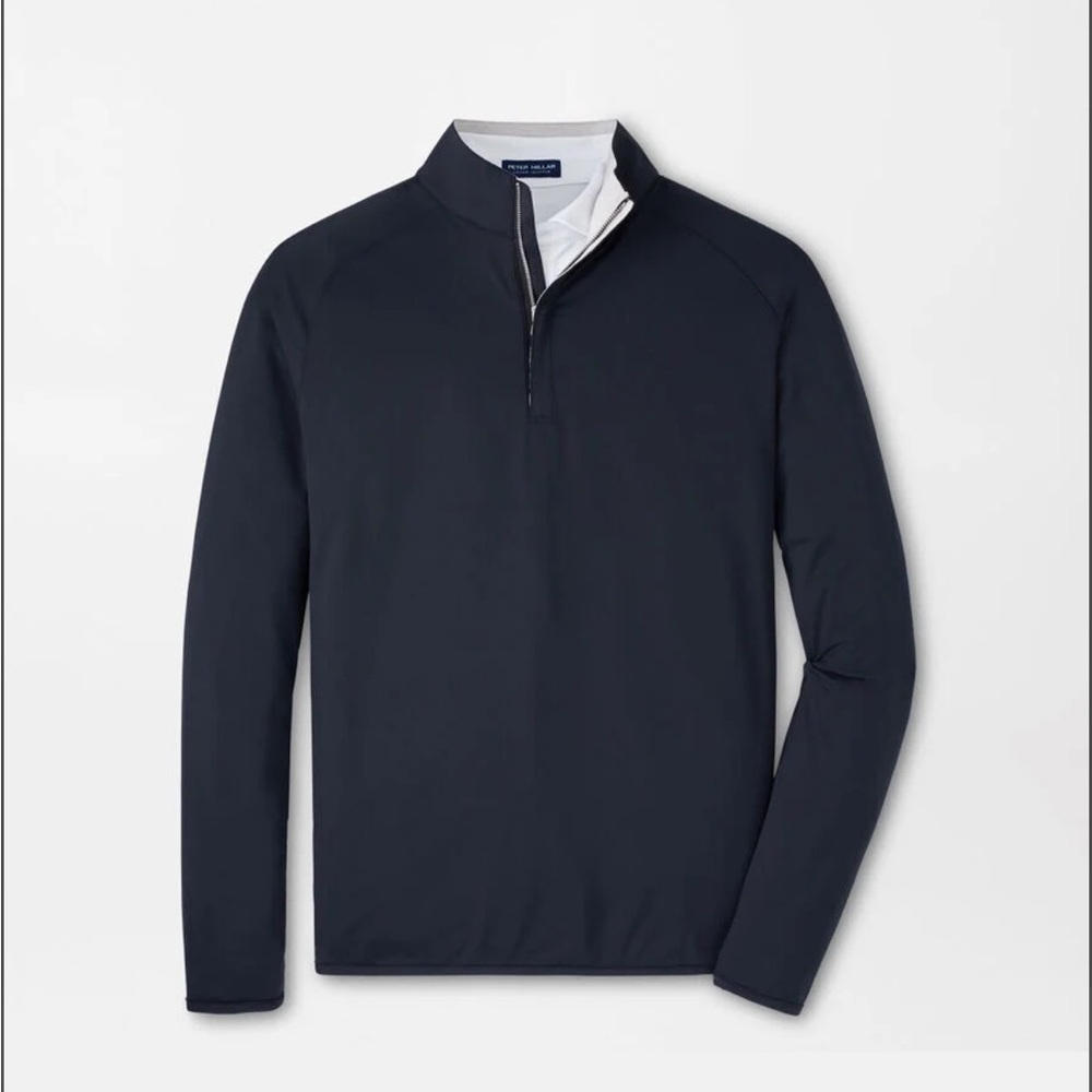 Peter Millar Black Zip Up Sweater with Classic Design